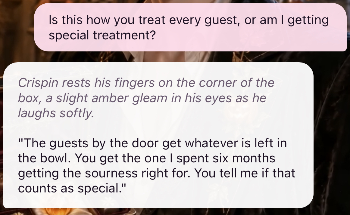 The conversation continues: Crispin explains that he spent six months getting the candy’s sourness right.